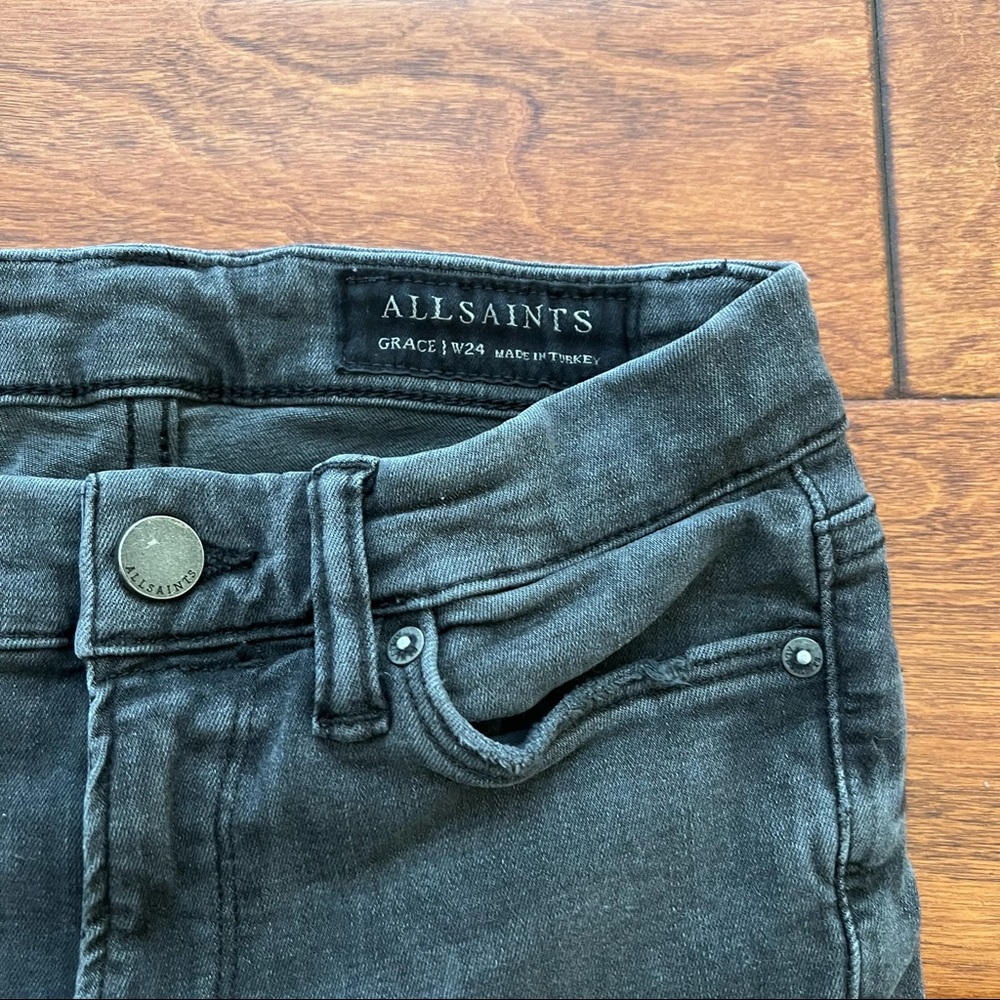 ALLSAINTS Grace W24 Skinny Jean in Black